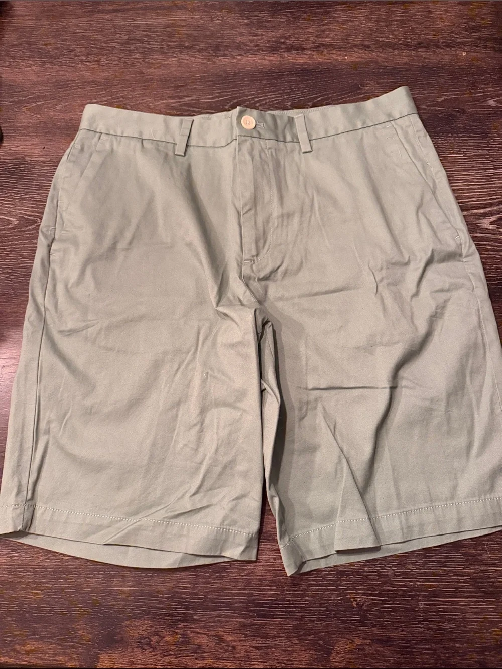 Banana Republic Light Olive Flat-Front Men's Shorts